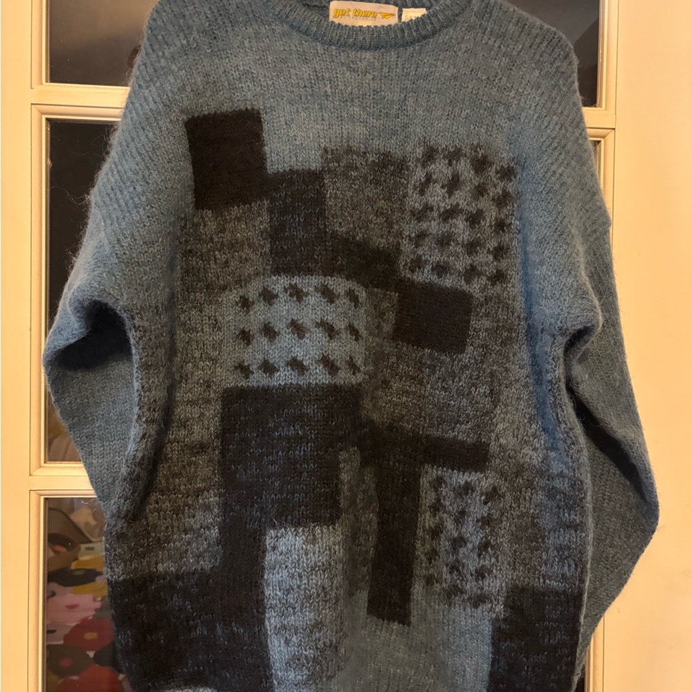 Vintage wool mohair sweater Get There by CROCODILE. Size M